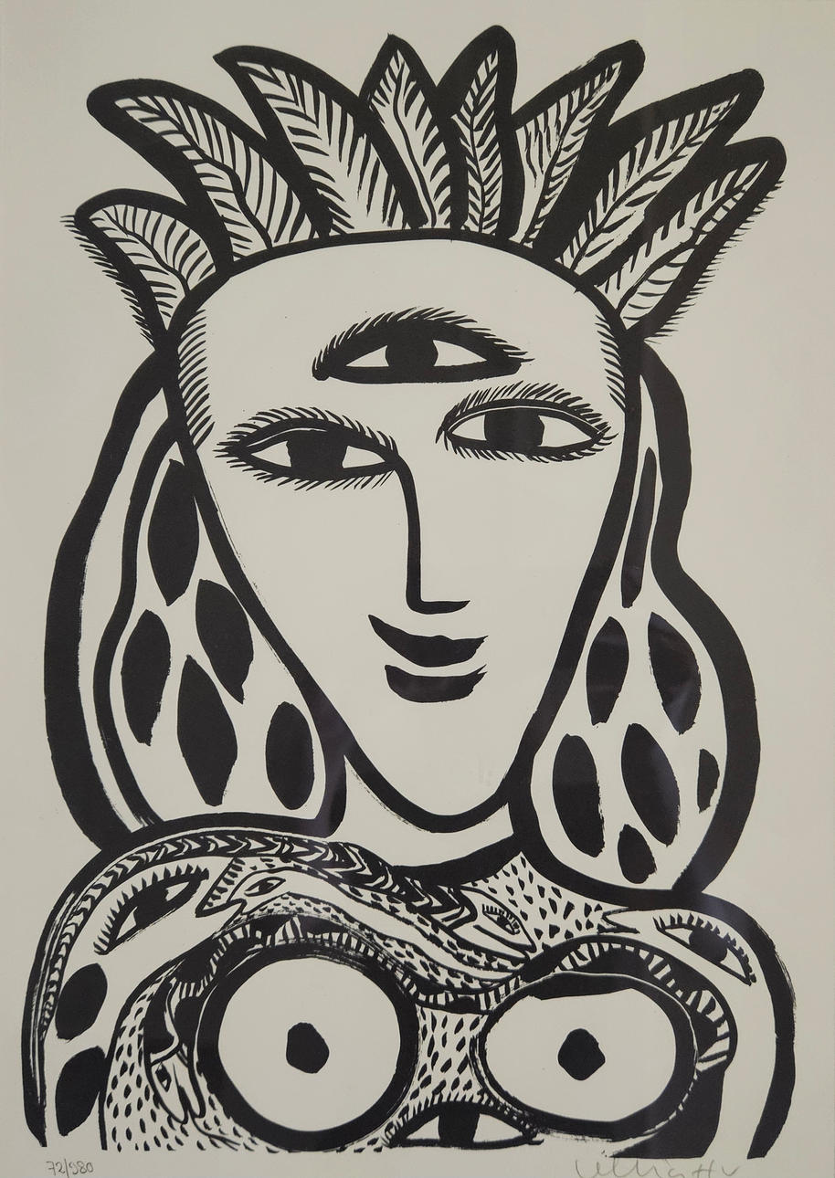 ULRICA HYDMAN-VALLIEN. Figure composition. Lithograph, signed.