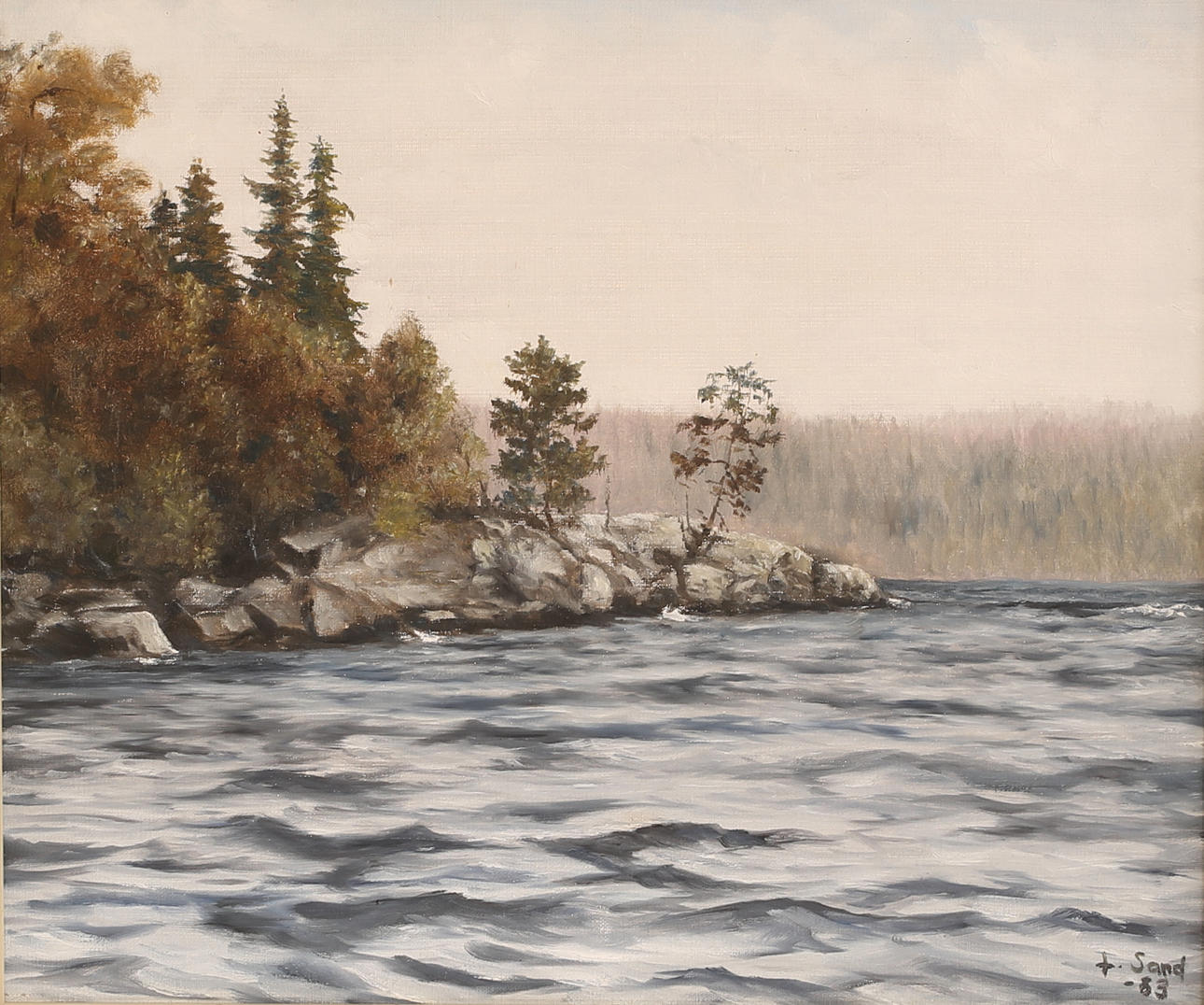 LENNART SAND. Oil on canvas, signed, dated -83.