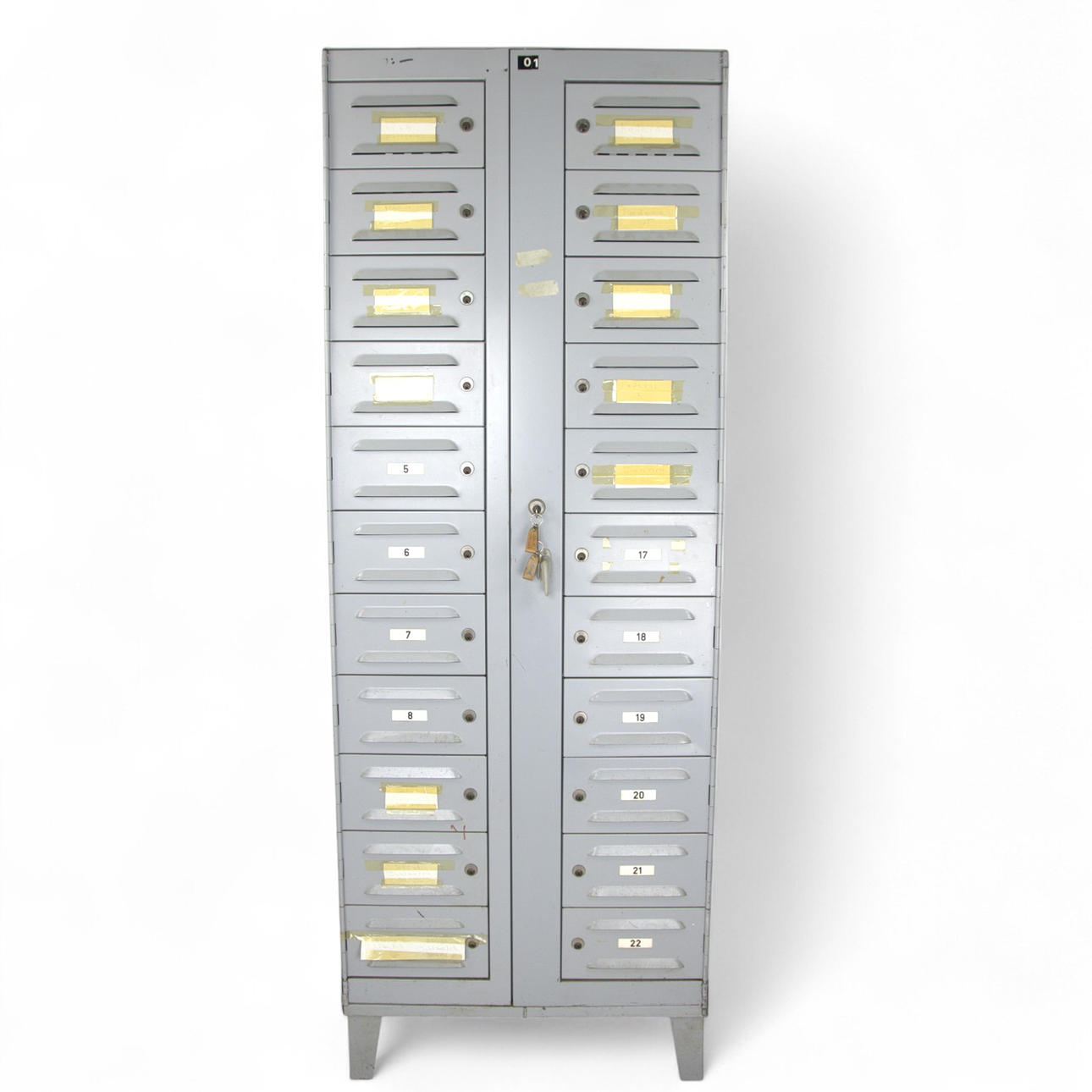 METAL CABINET, with 22 compartments, contemporary.