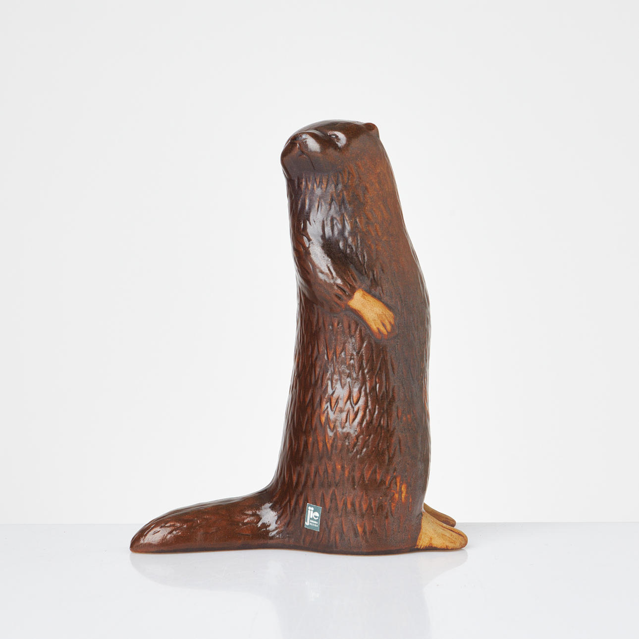 LISA LARSON. Figurine, otter, stoneware, “Lansdskapsdyr”, Jie Garntofta.