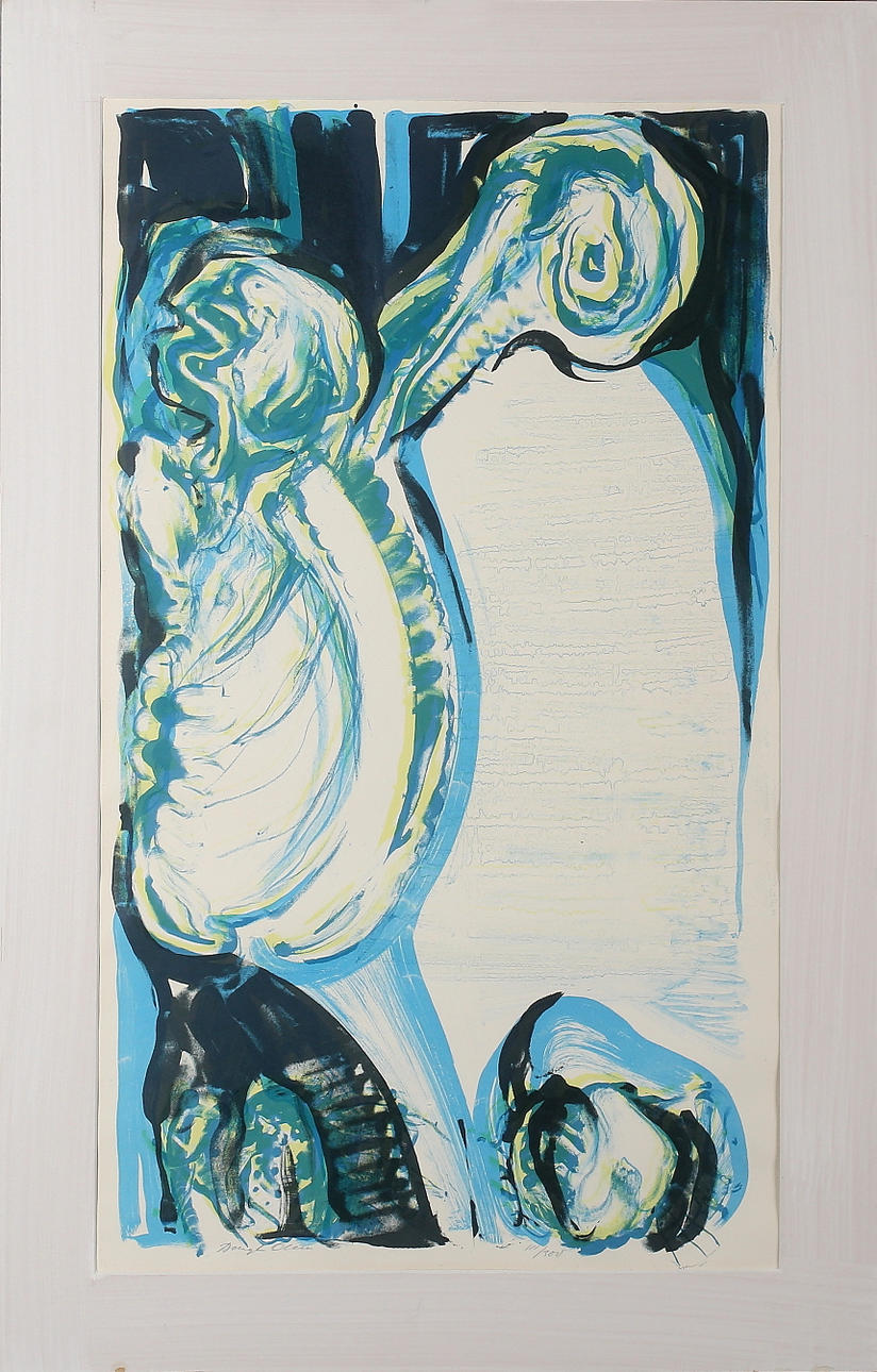 BENGT OLSSON. Komposition, färglitografi, signerad samt numrerad 111/300.