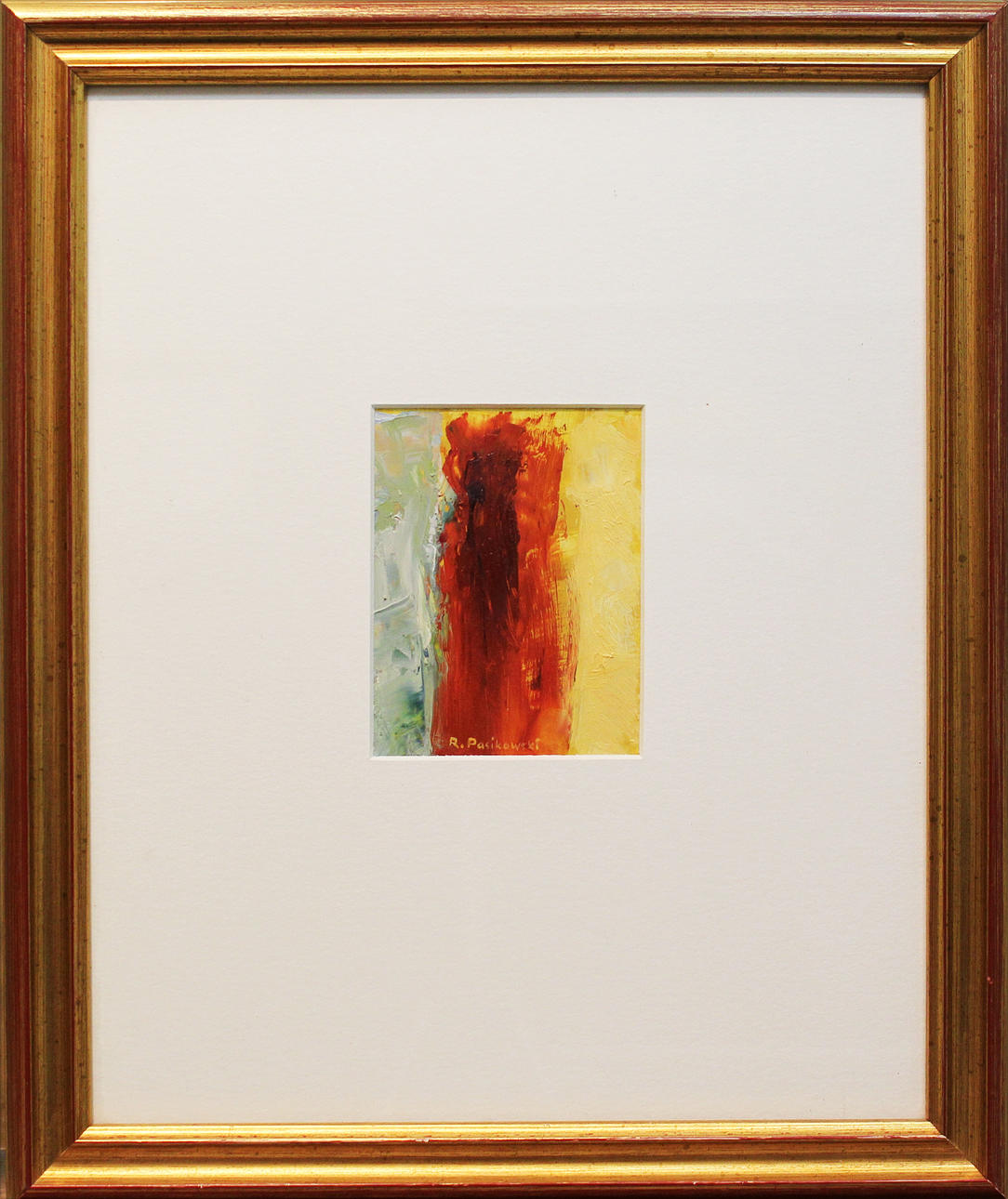 RYSZARD PASIKOWSKI. Komposition.Olja på papp. Signerad.