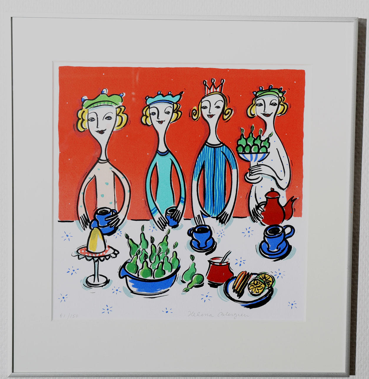 HELENA ÖSTERGREN. Färglitografier, numrerade 81/150, signerade.