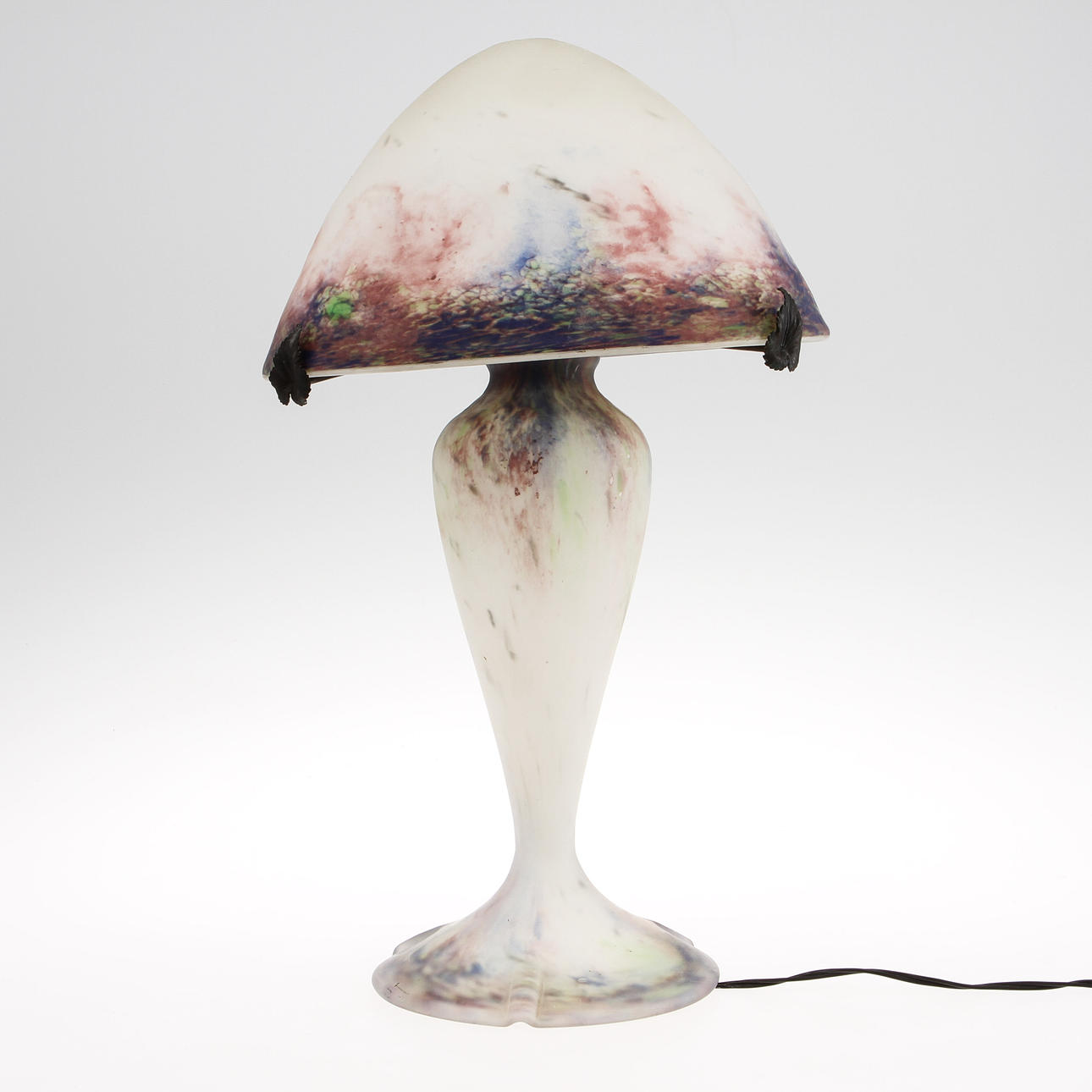 BORDSLAMPA, glas, Le Verre Francais, 1900-talets första hälft.