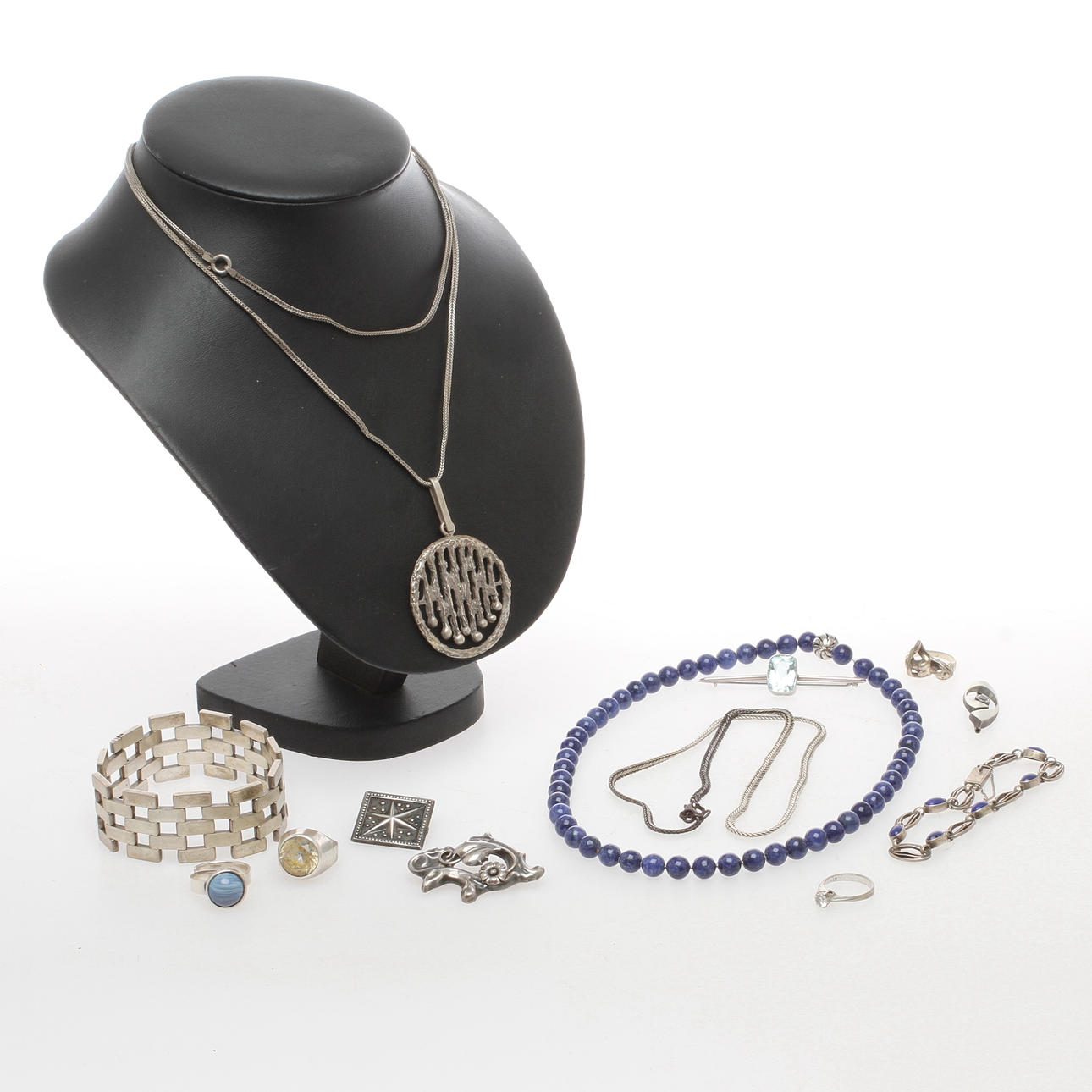 SMYCKEN, 13 delar, silver, 1900-tal.