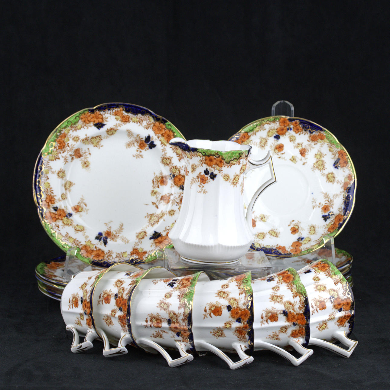 An 18-piece porcelain coffee set, Sutherland, England.
