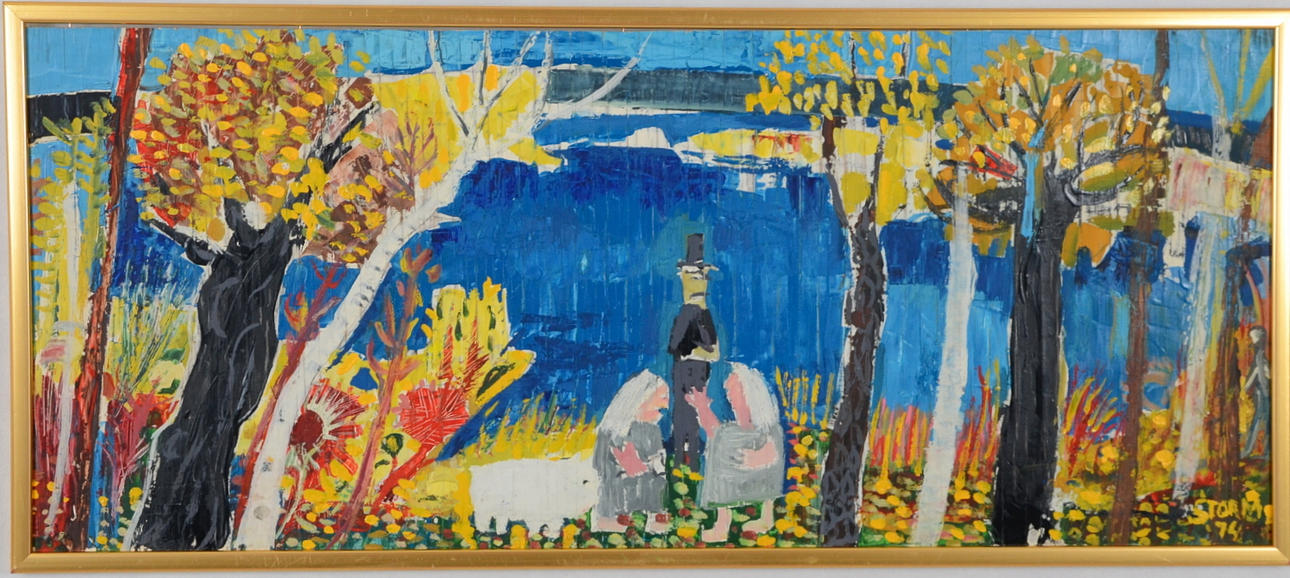 SVEN STORM. Olja på pannå.