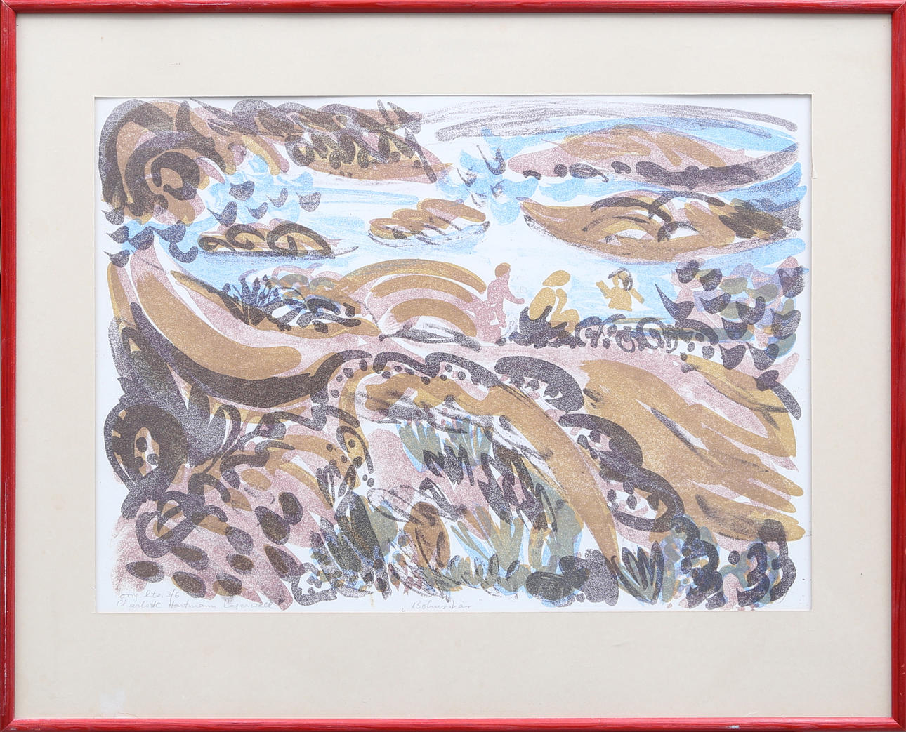 CHARLOTTE HARTMANN-LAGERWALL. Bohuslän, färglitografi nr 3/6, signerad.