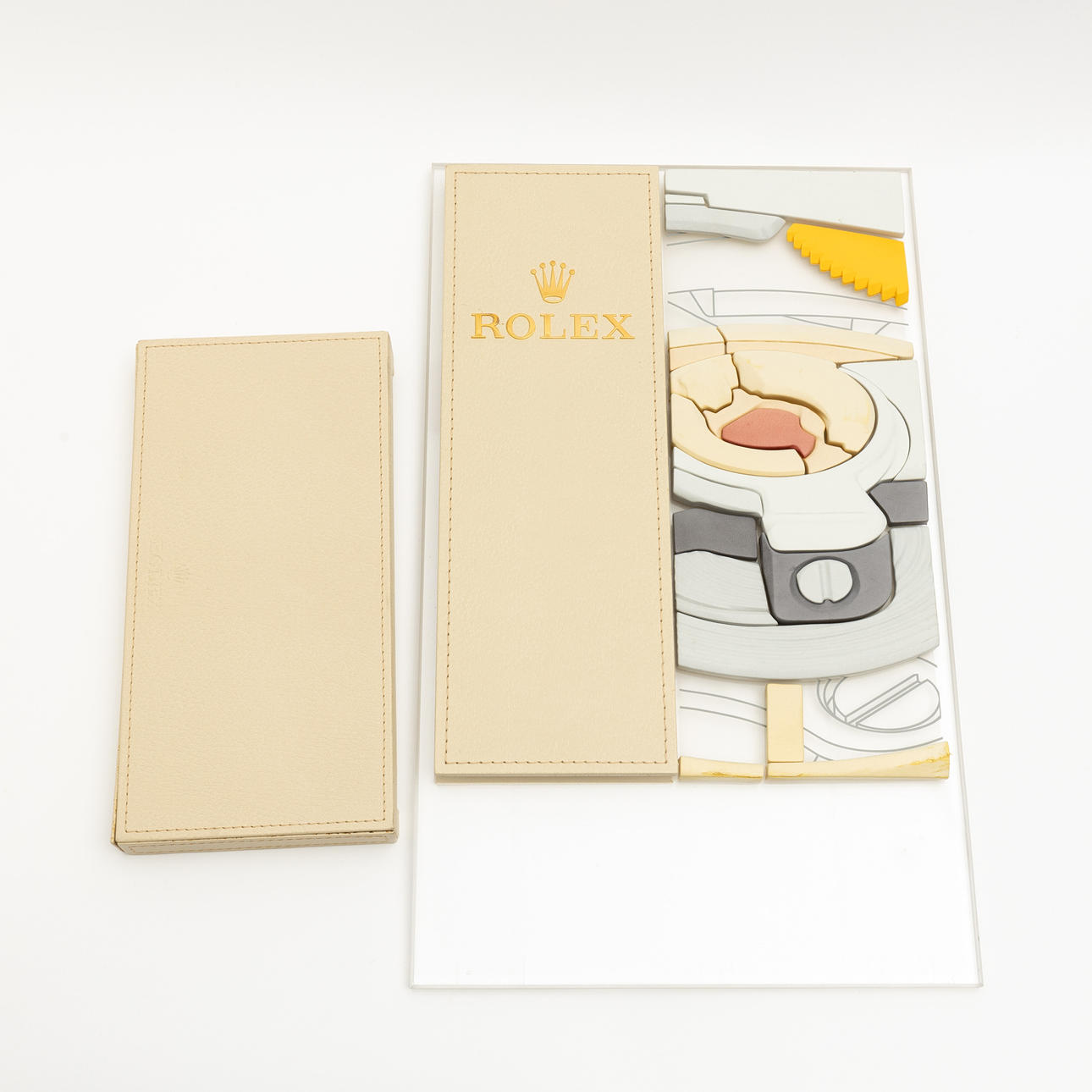 ROLEX, 2-piece, display plate/sign material, Roldeco.