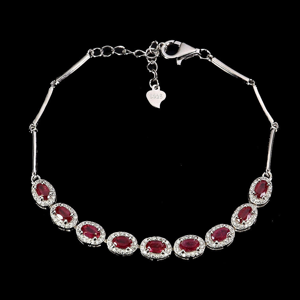 RUBY SILVER BRACELET.