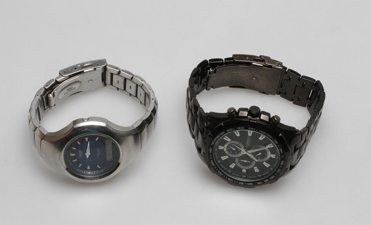 ARMBANDSUR, 2 st, Casio samt Curren, quartz.