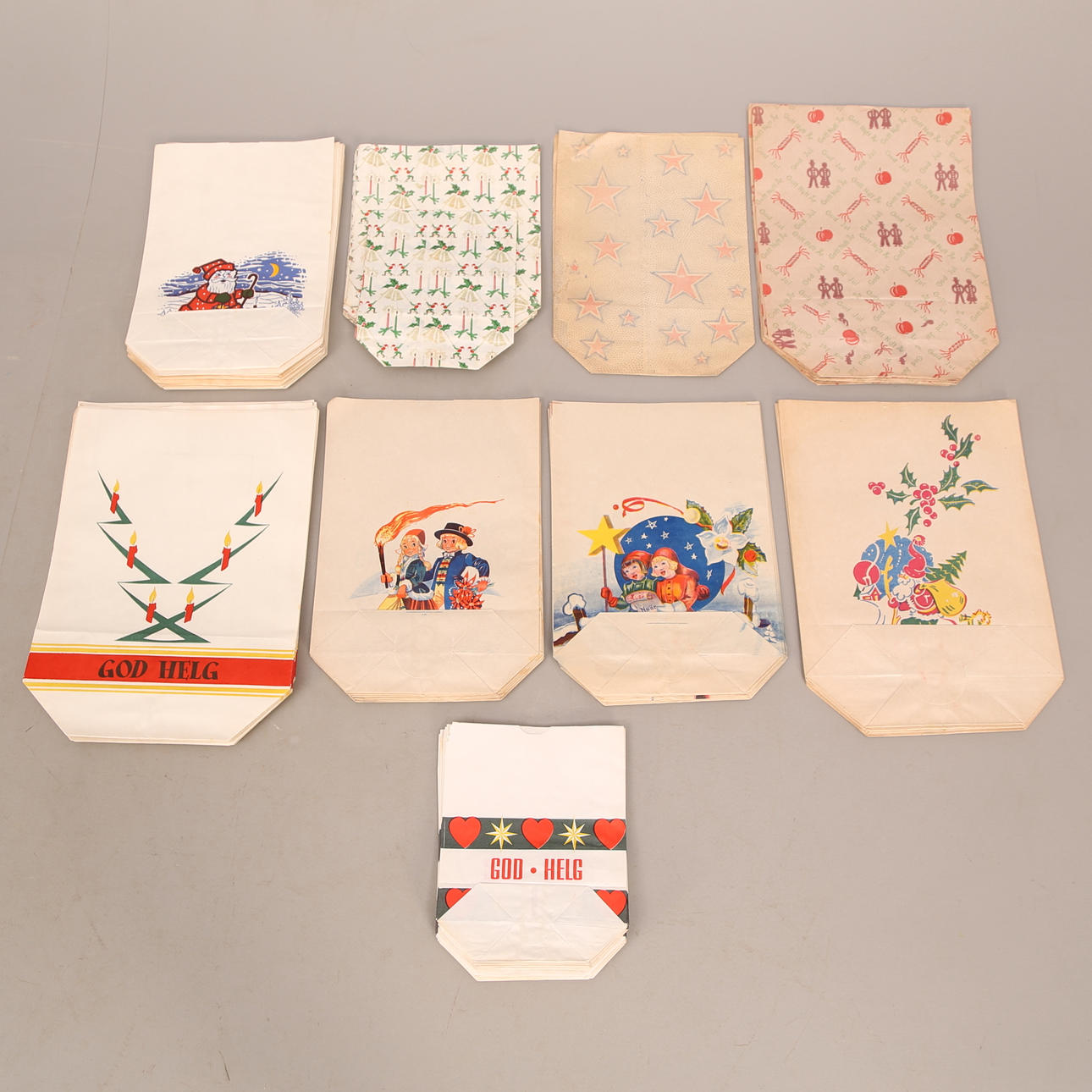 PAPPERSPÅSAR, 191 st, butikspåsar, mitten 1900-talet.