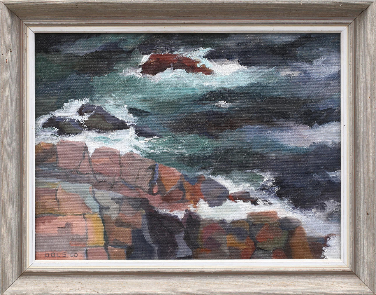 OIDENTIFIERAD KONSTNÄR. Strandbrott, Arild, signerad O Ols och daterad -60.