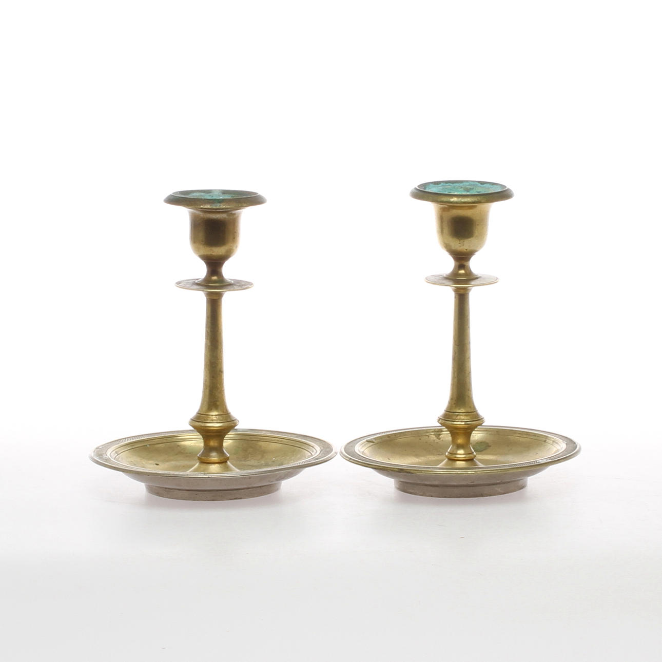 LJUSSTAKAR, 1 par, mässing, Carl Keijser & C:o, Westerås.