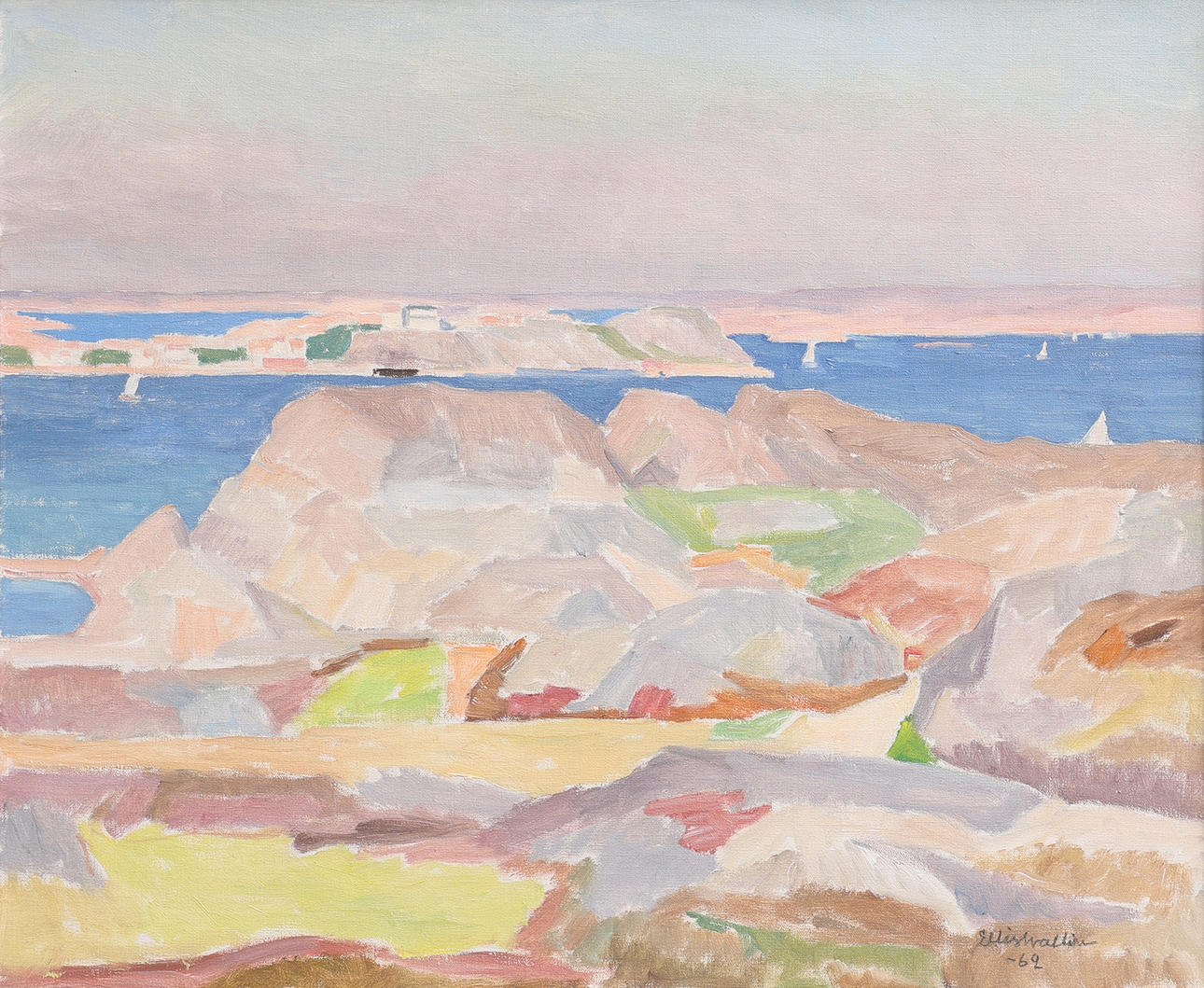 ELLIS WALLIN. “BRIGHT CLIFFS”, 1962.