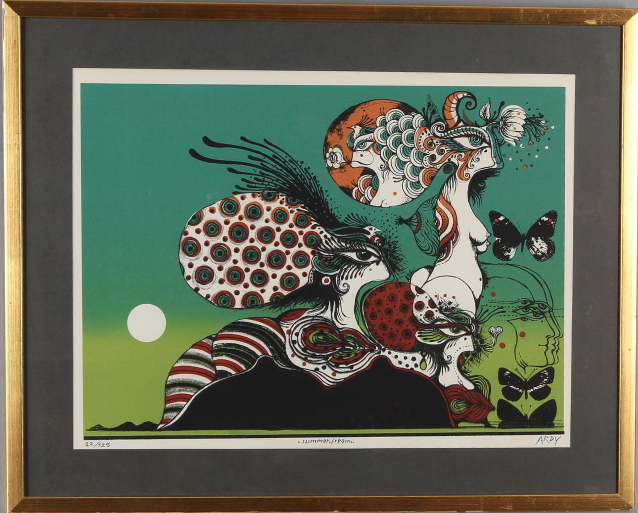 ARDY STRÜWER. "Summerdream", färglitografi, signerad samt numrerad 33/125.