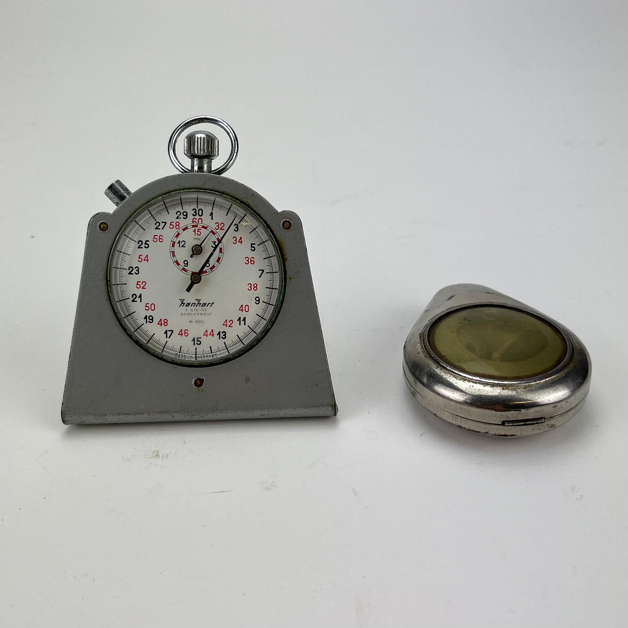 A pocket watch, LUC and STOPWATCH, Hanhart.