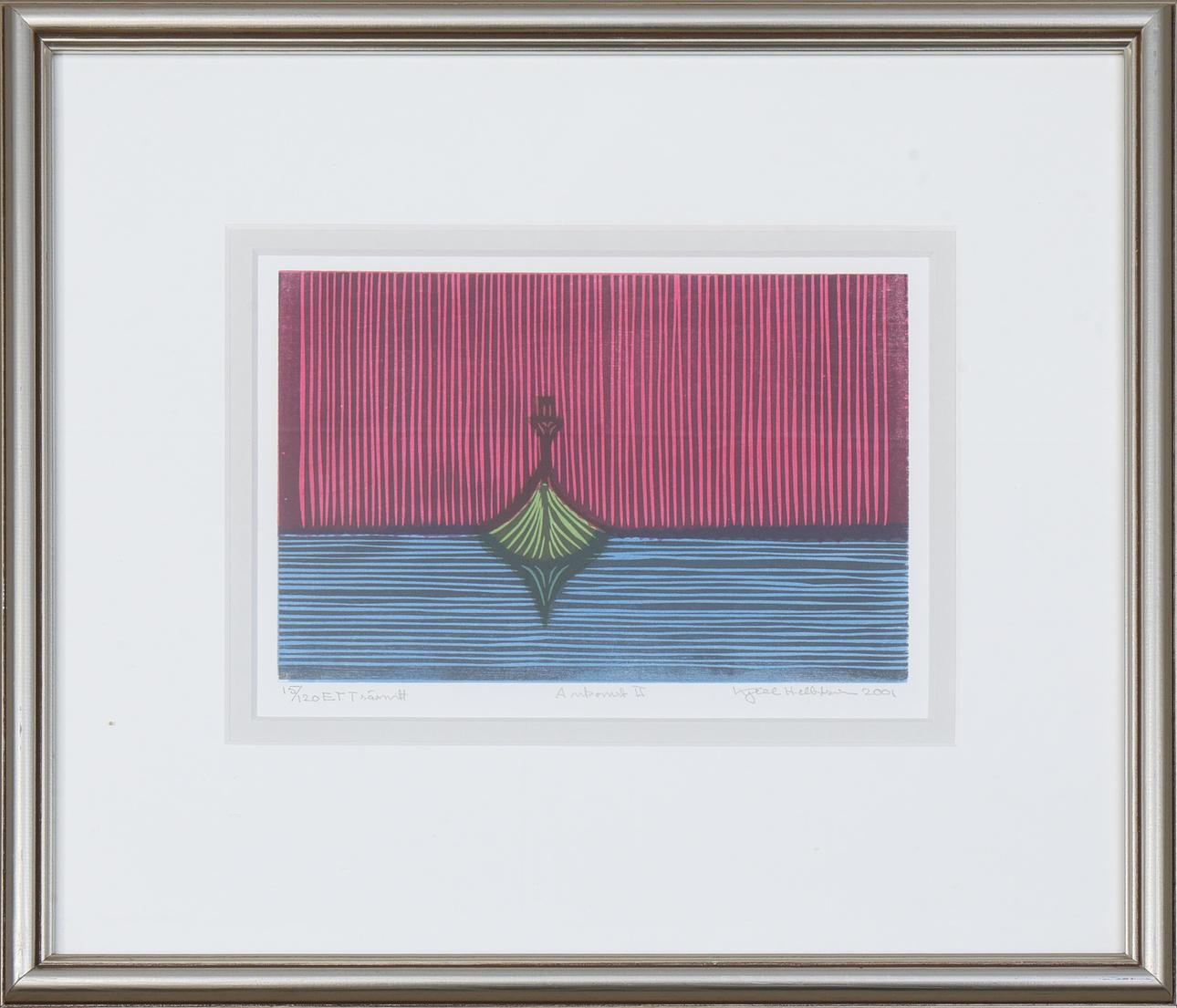 KJELL HELLSTRÖM. Woodcut, signed, numbered 15/120 ET and dated 2001.