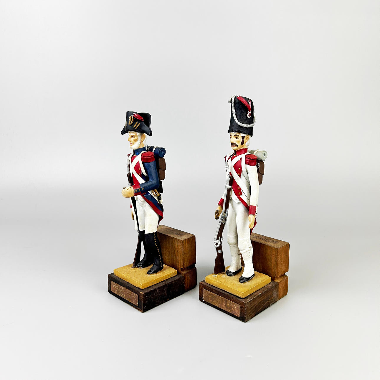 PEWTER SOLDIER BOOKENDS.