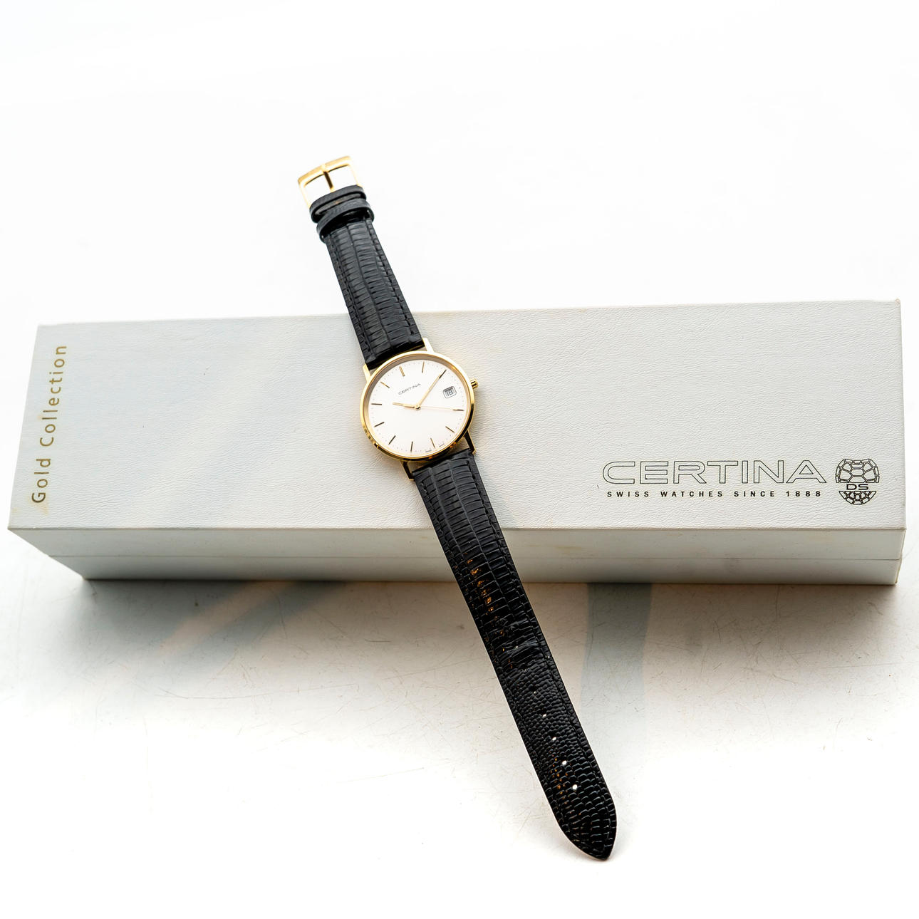 CERTINA WRISTWATCH. 18K GOLD, QUARTZ WATCH 2014.