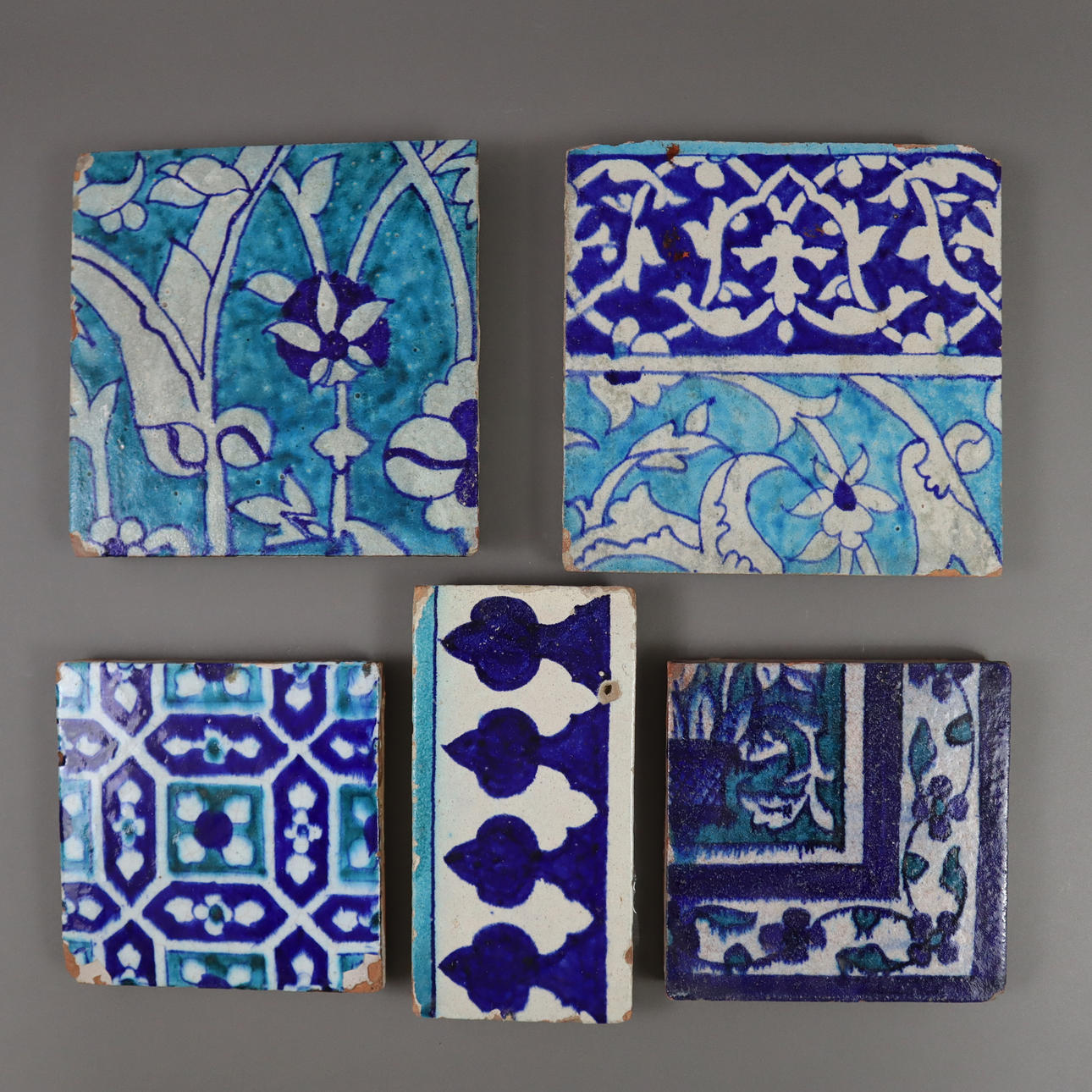 FIVE ISLAMIC MULTAN TILES - MULTAN/PAKISTAN, 20TH JH. Asiatica ...