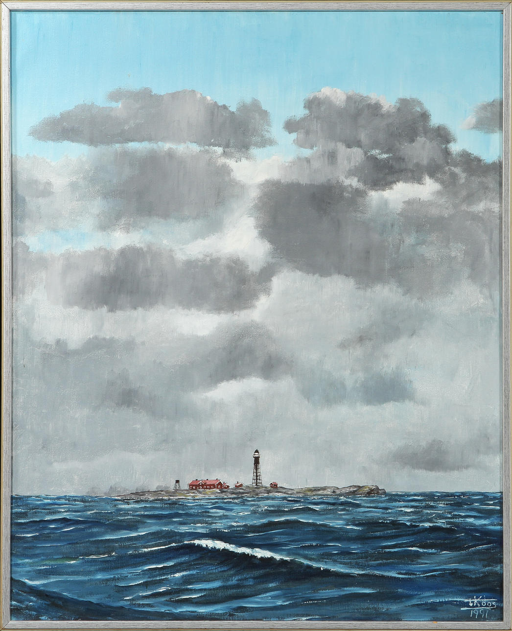 TIBOR KOOS. "Pater Noster", olja på duk, sign och daterad 1991.