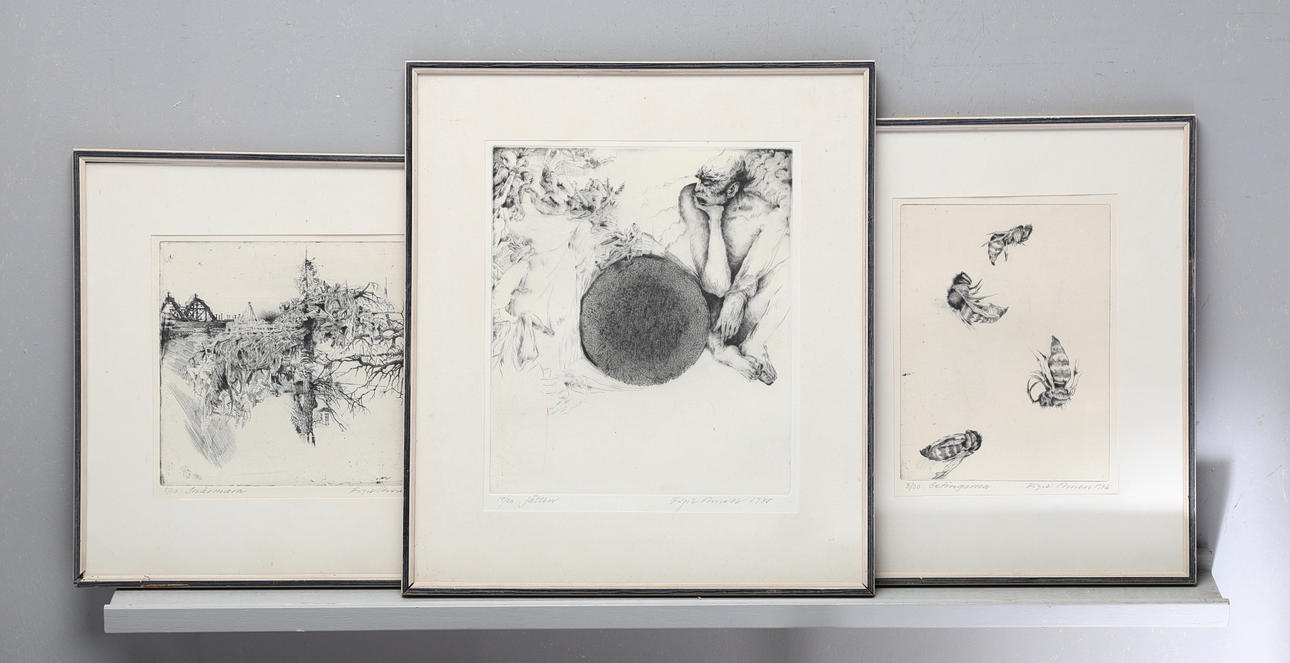 EIGIL THORELL, 3 pcs. etchings, signature, numbered. 1975—76.