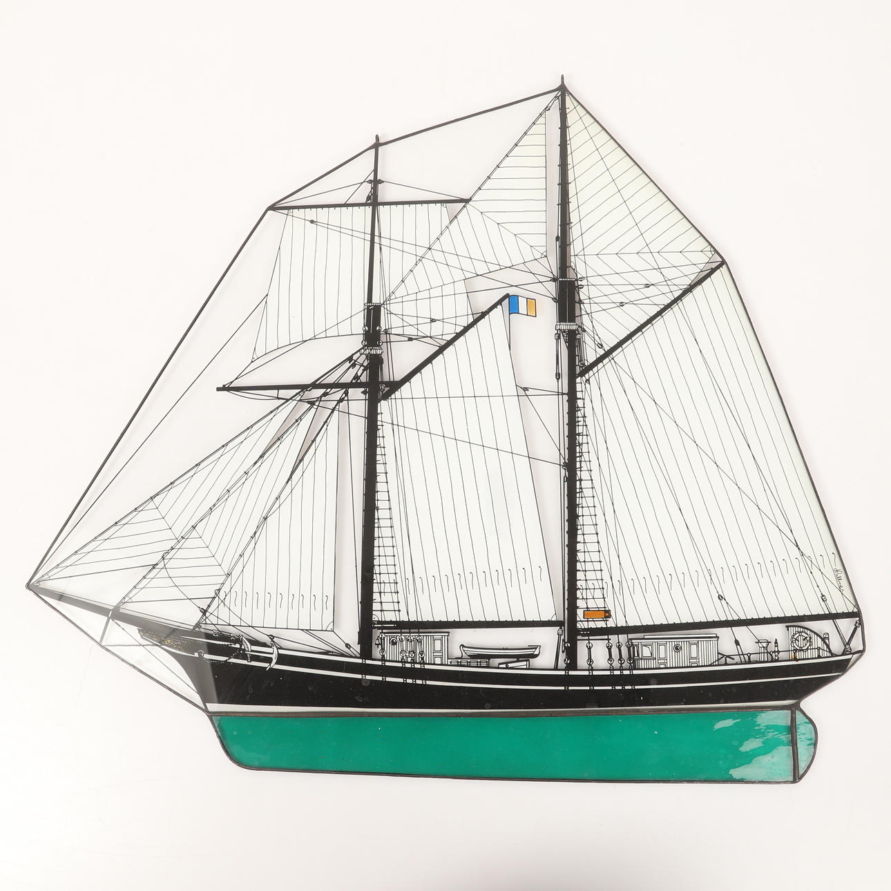 JONAS HALLNER (1956 - 2008). Window pendant, glass, Jonstorp, signed.