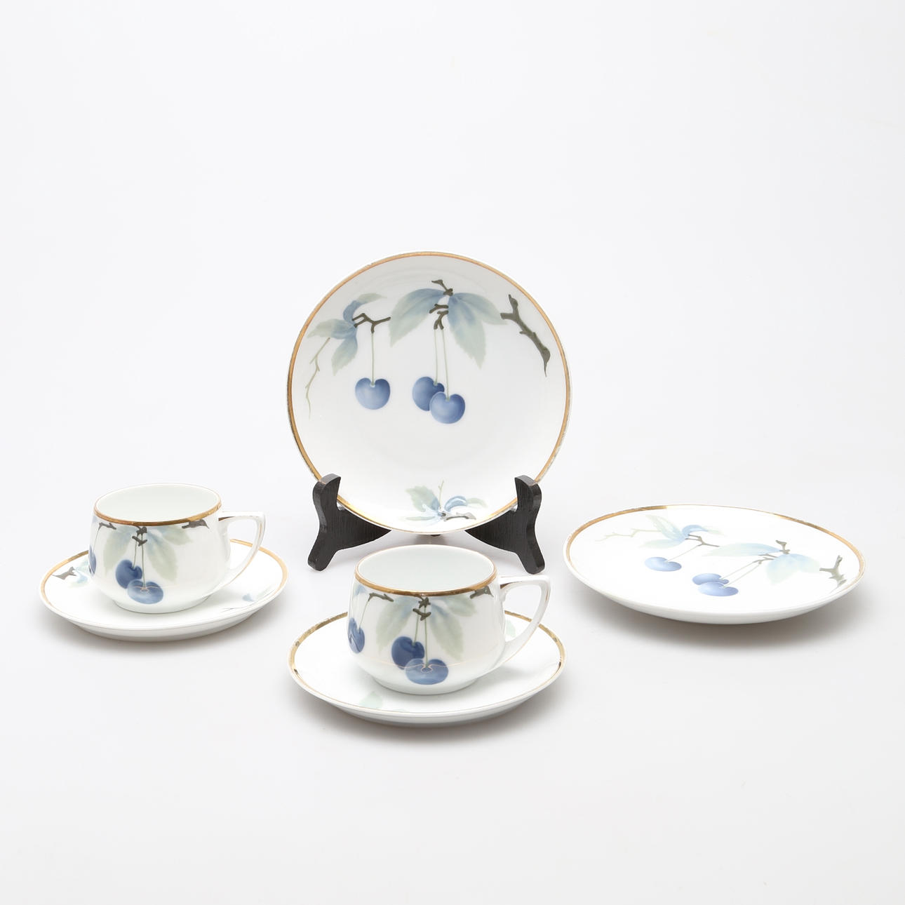 KAFFESERVIS 6 delar pâte sur pâte, Rosenthal "Donatello" Jugend.