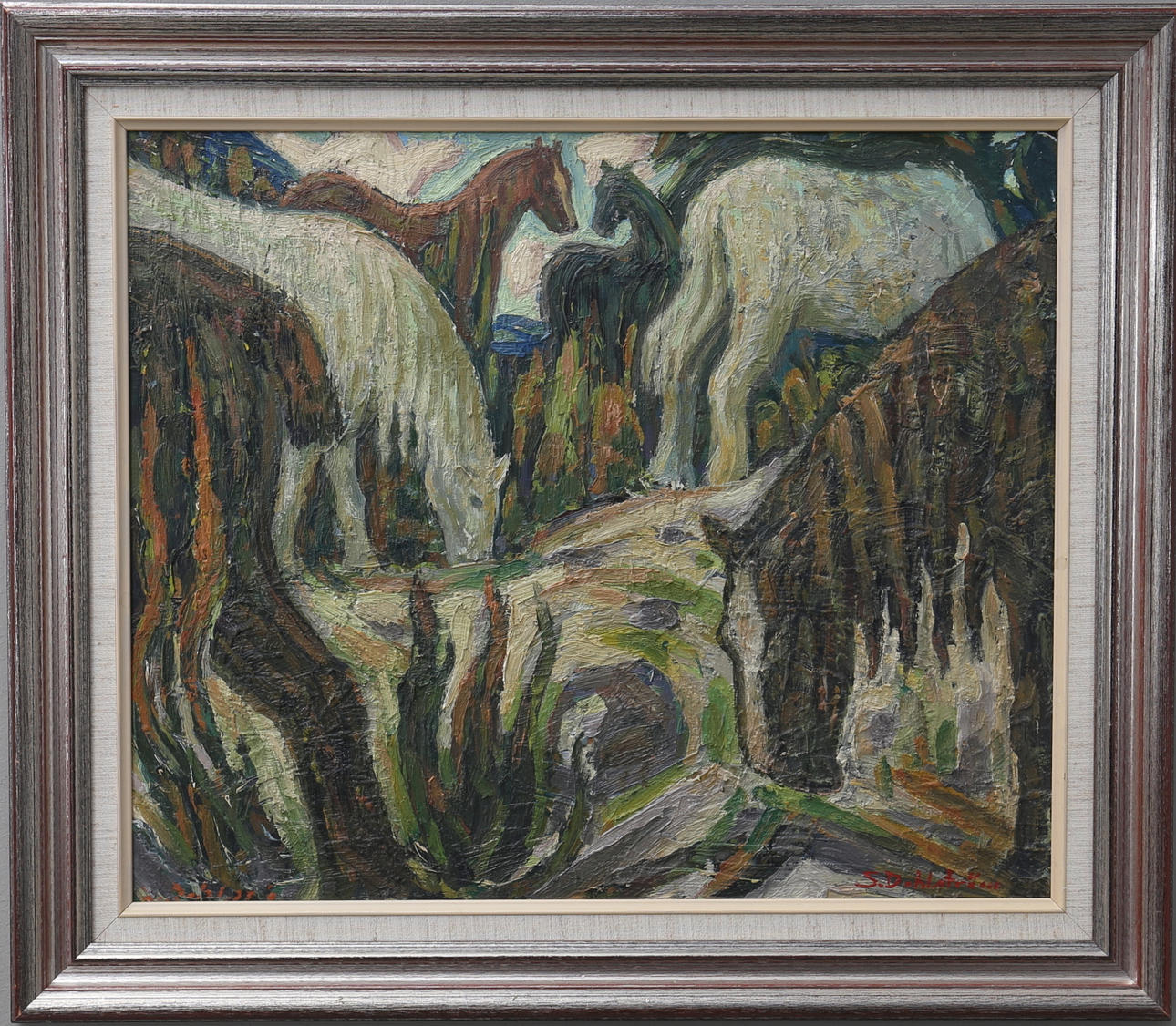 STEN DAHLSTRÖM. LANDSKAP, olja på pannå, signerad.