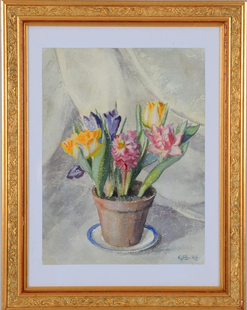 EVA HENRIETTA JANKE - BJÖRK. Akvarell.