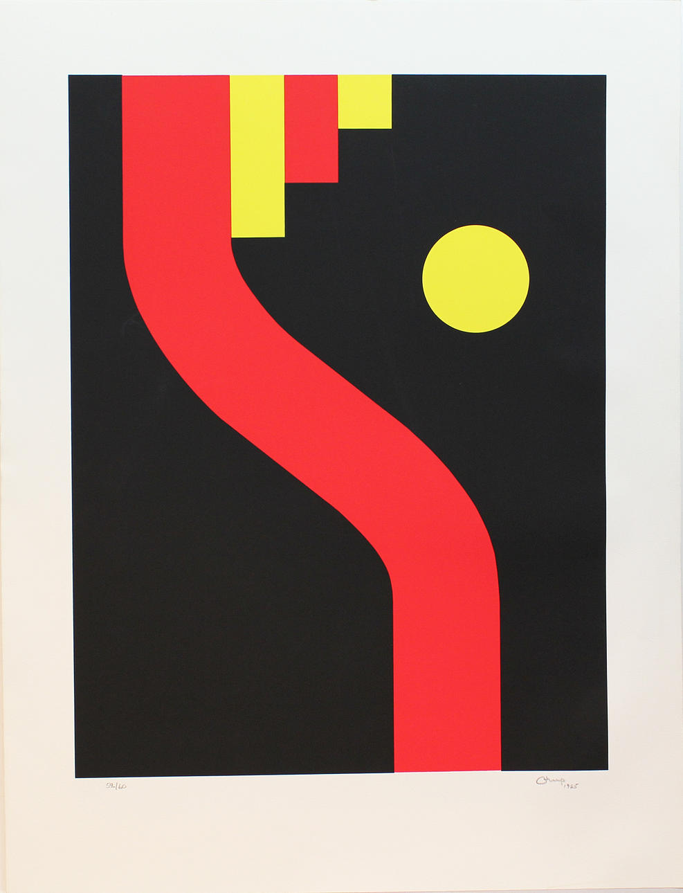 BENGT ORUP. Komposition. Serigrafi. Signerad Orup och daterad 1985. 52/60.