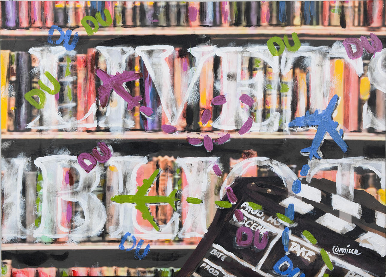 MICCE RYLANDER. Abstract motif, oil on canvas, signed.