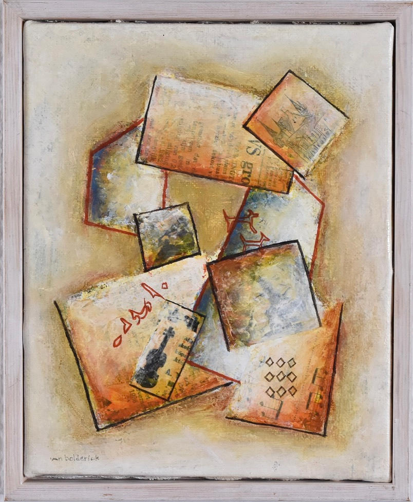 ROBERT VAN BOLDERICK. Mixed media with collage.