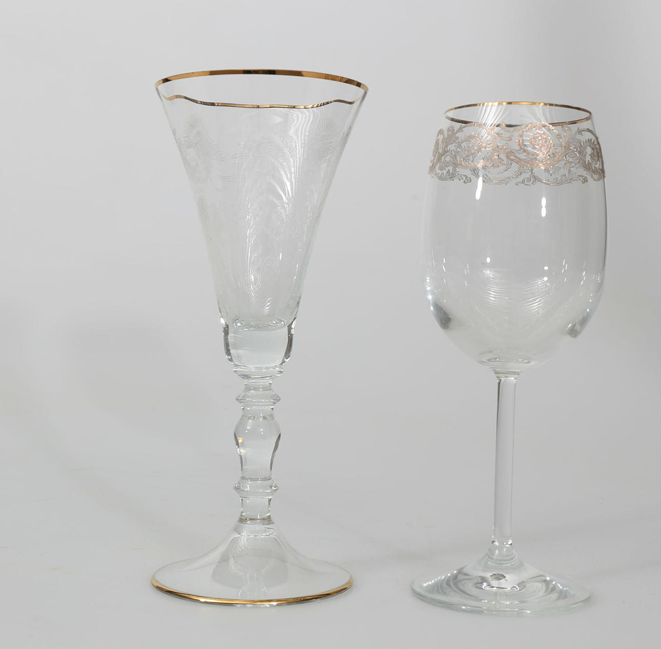 VIN OCH CHAMPAGNEGLAS, 17 stycken, 1900-talets andra hälft.