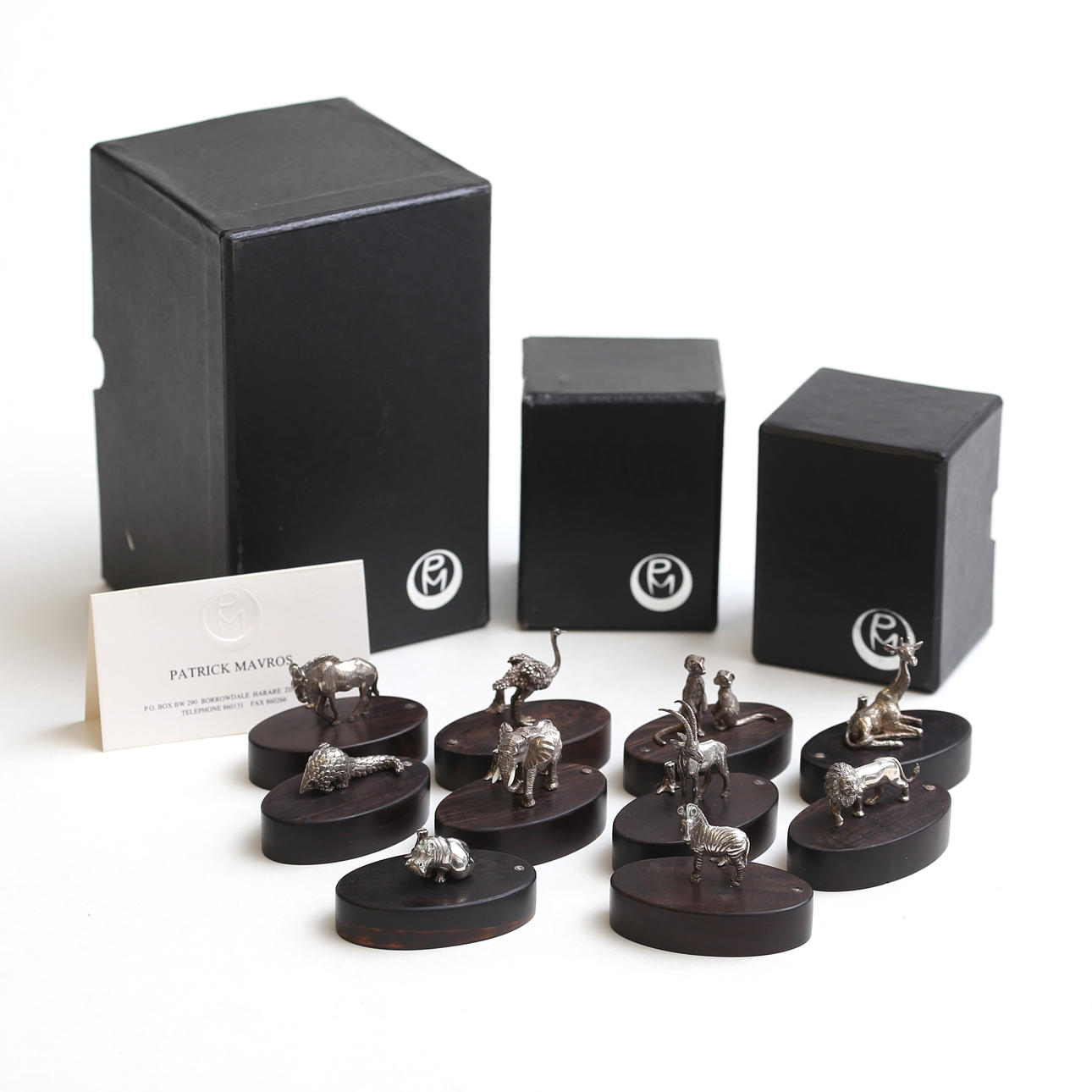 PATRICK MAVROS. Placement card holders, 10 pcs, silver.