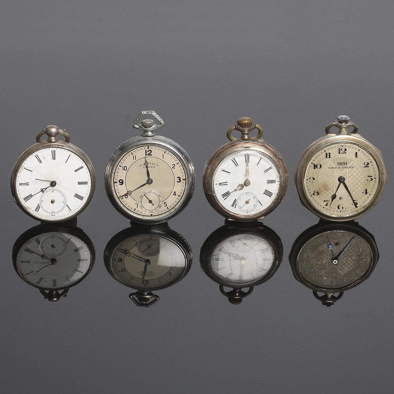 FICKUR, 4 st, varav 3 st silver, 18/1900-tal.