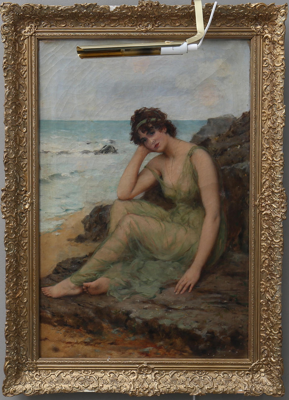 WILLIAM OLIVER. olja på duk, signerad.