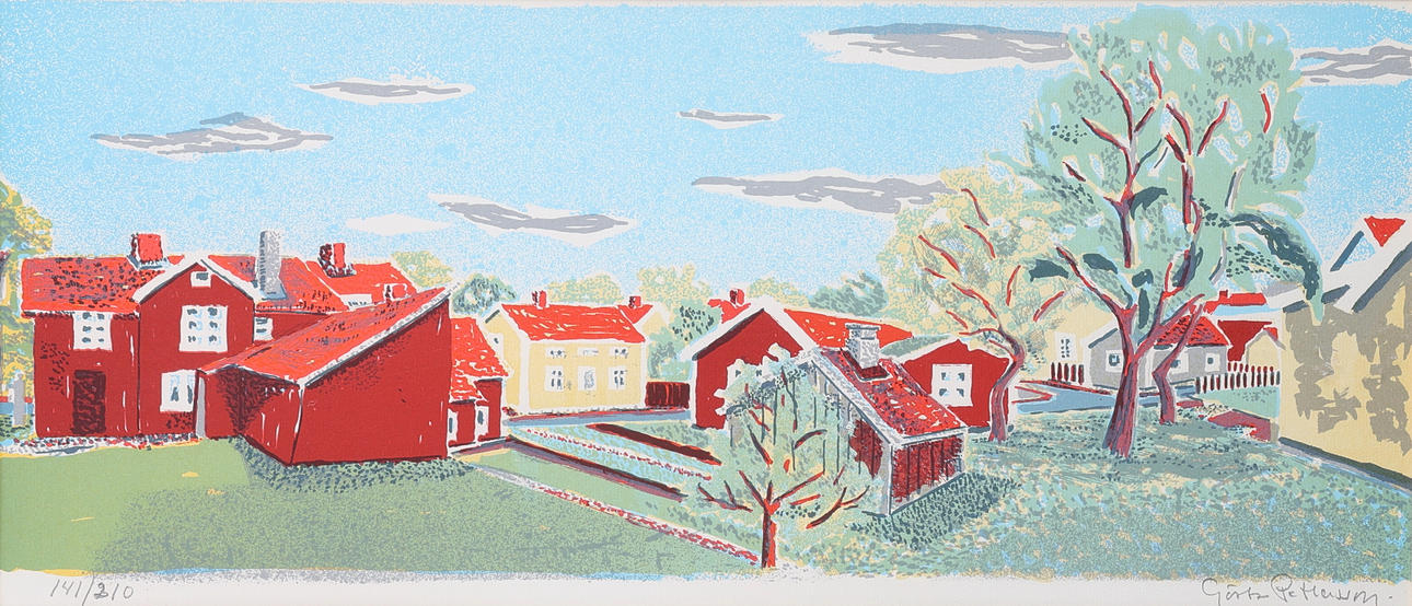 GÖSTA PETTERSSON. Lithograph in colours, signed and dated 141/210.