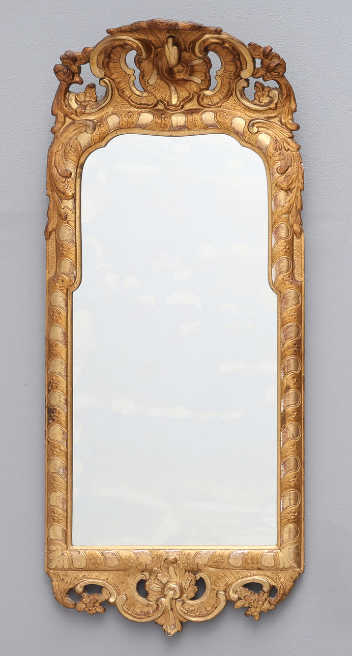 MIRROR, STOCKHOLM WORK IN ROCOCO, PROBABLY BY SAMUEL BOMANSSON.