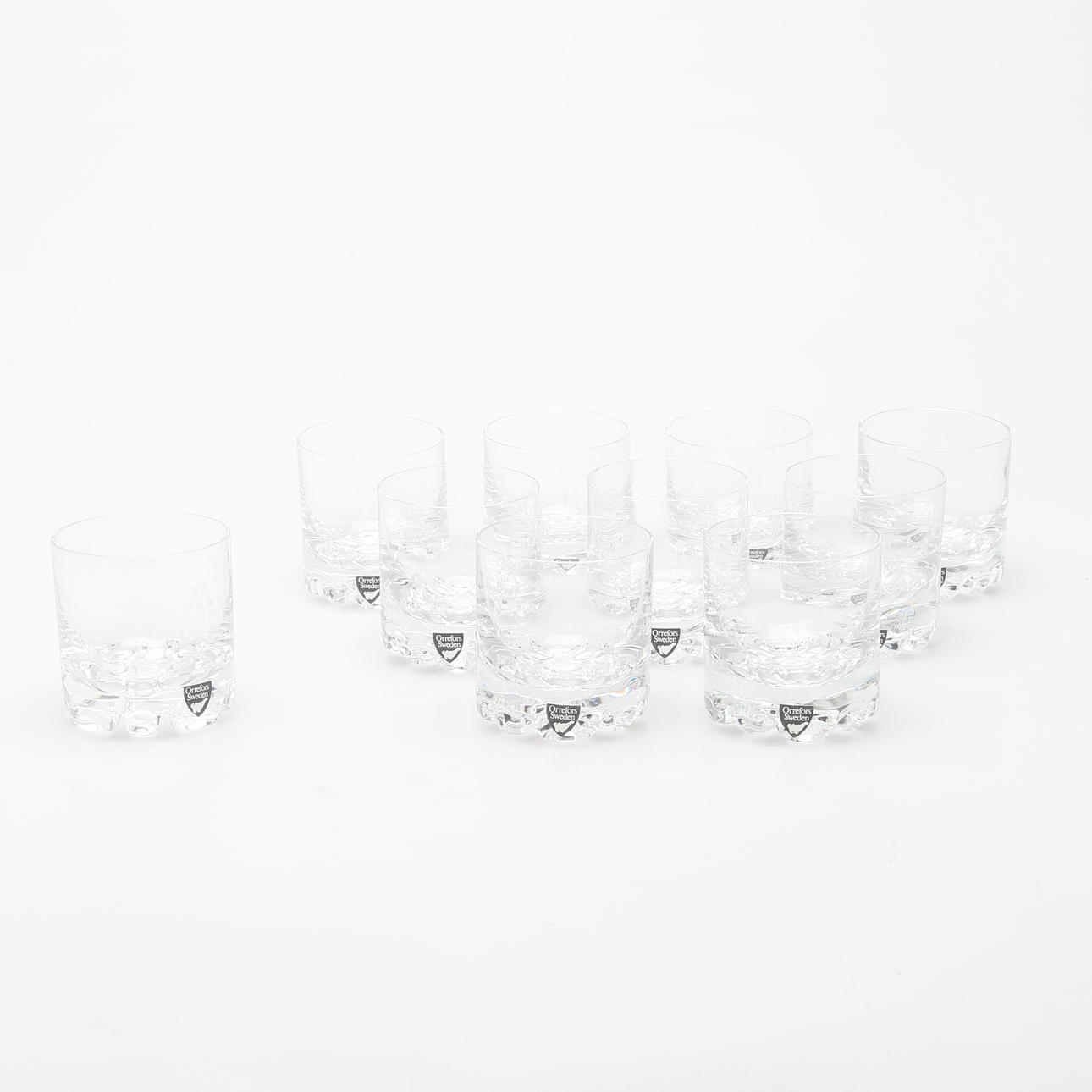 WHISKEYTUMBLERS, 10 st glas Orrefors "Susan".