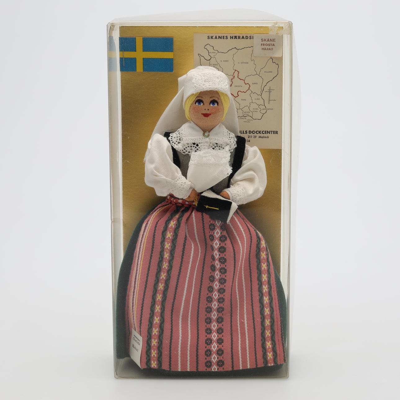 CHARLOTTE WEIBULL. DOLL with folk costume, labeled.
