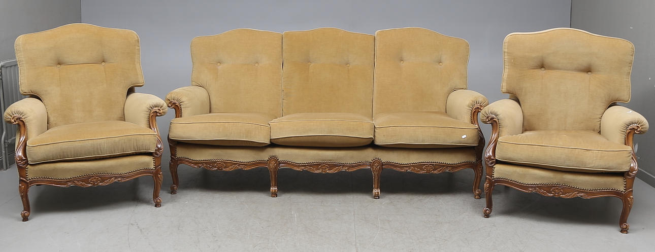 SOFFGRUPP, rokokostil, 1900-talets andra hälft.