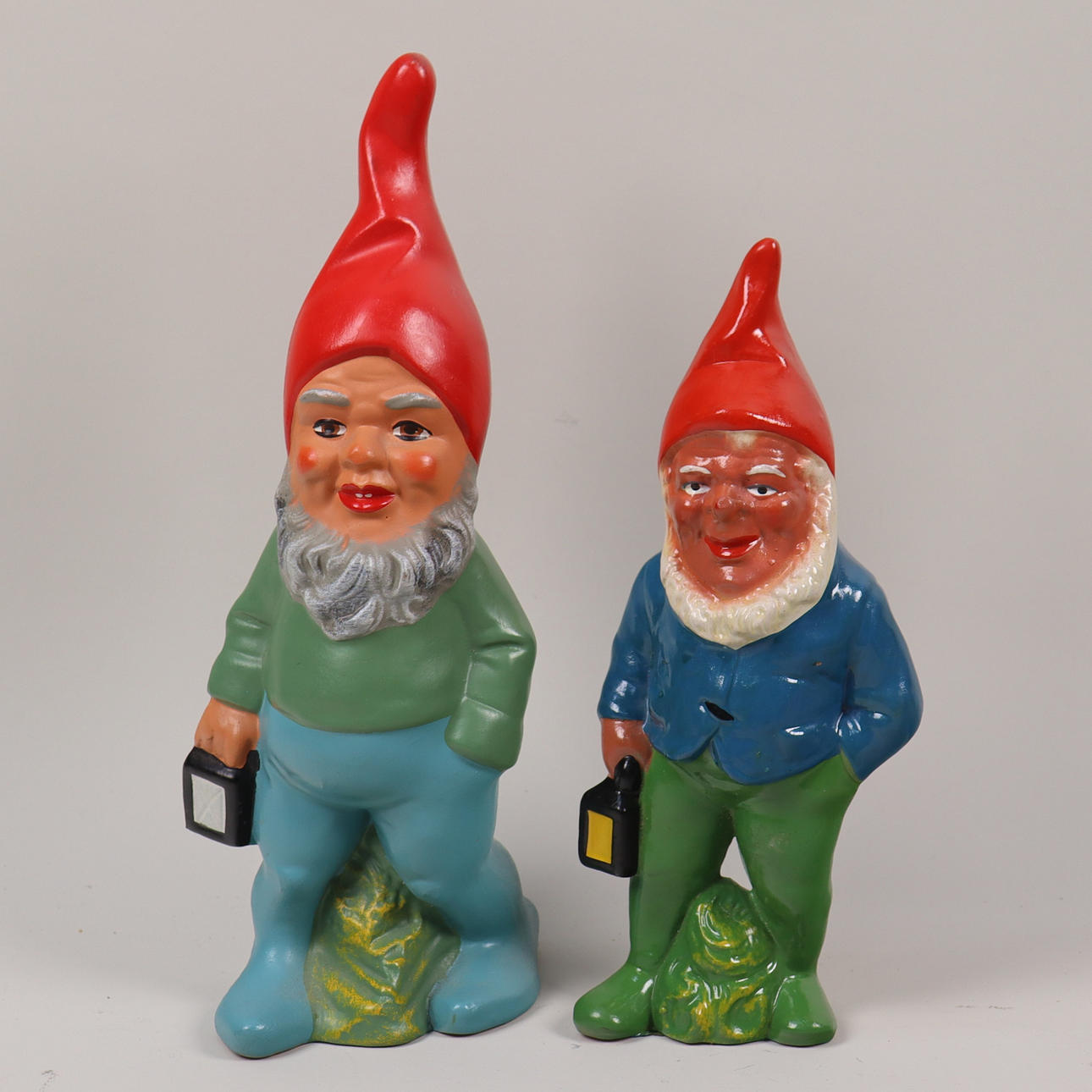 TOMTAR, Heisner and Gräfenroda, painted terracotta, Germany, 2pcs.