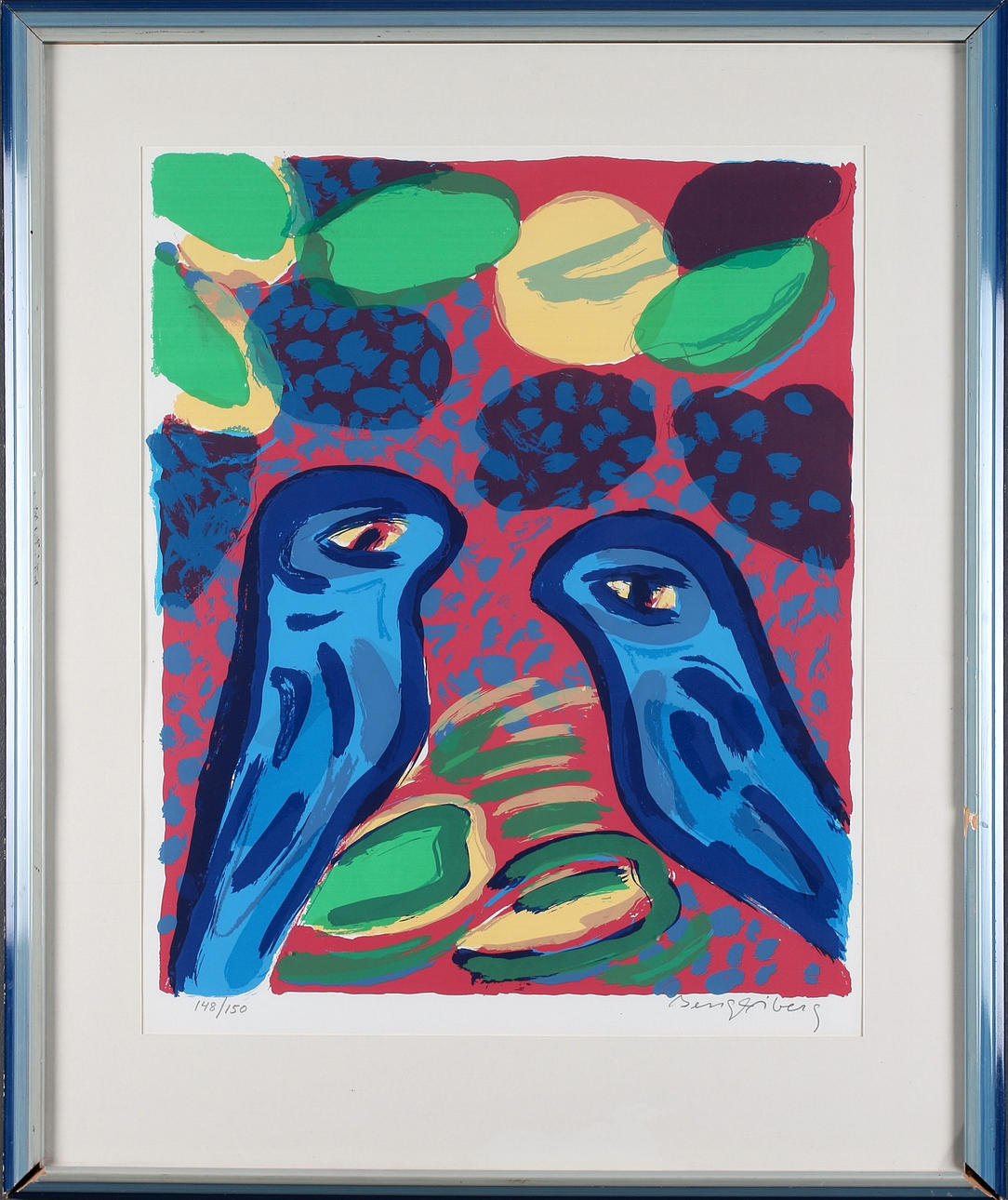 BENGT ÅBERG. Fåglar, litografi, signerad och numrerad, 148/150.