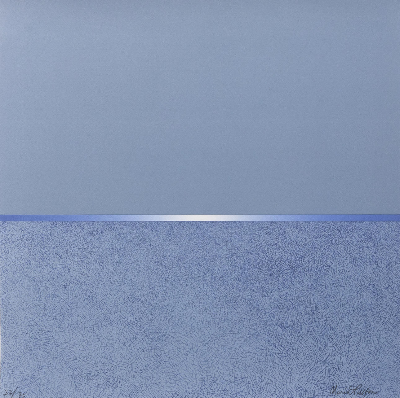 MARIA HILLFON. The evening, silkscreen, signed and numbered.