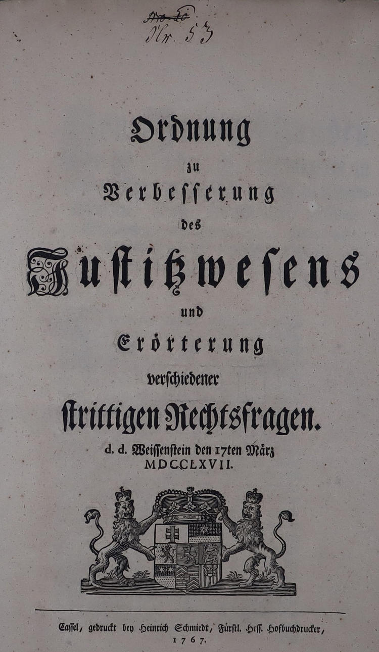 LAW - COURT BOOK PRINTER, 1767.