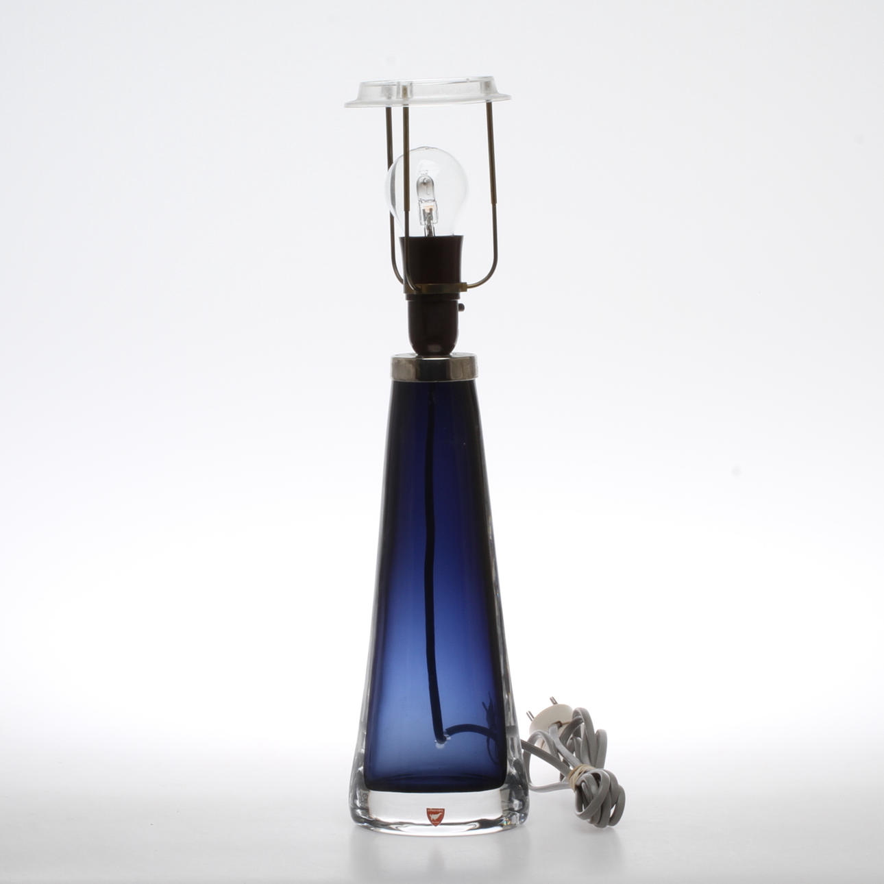 BORDSLAMPA, glas, Carl Fagerlund, Orrefors, 1900-talets andra hälft.