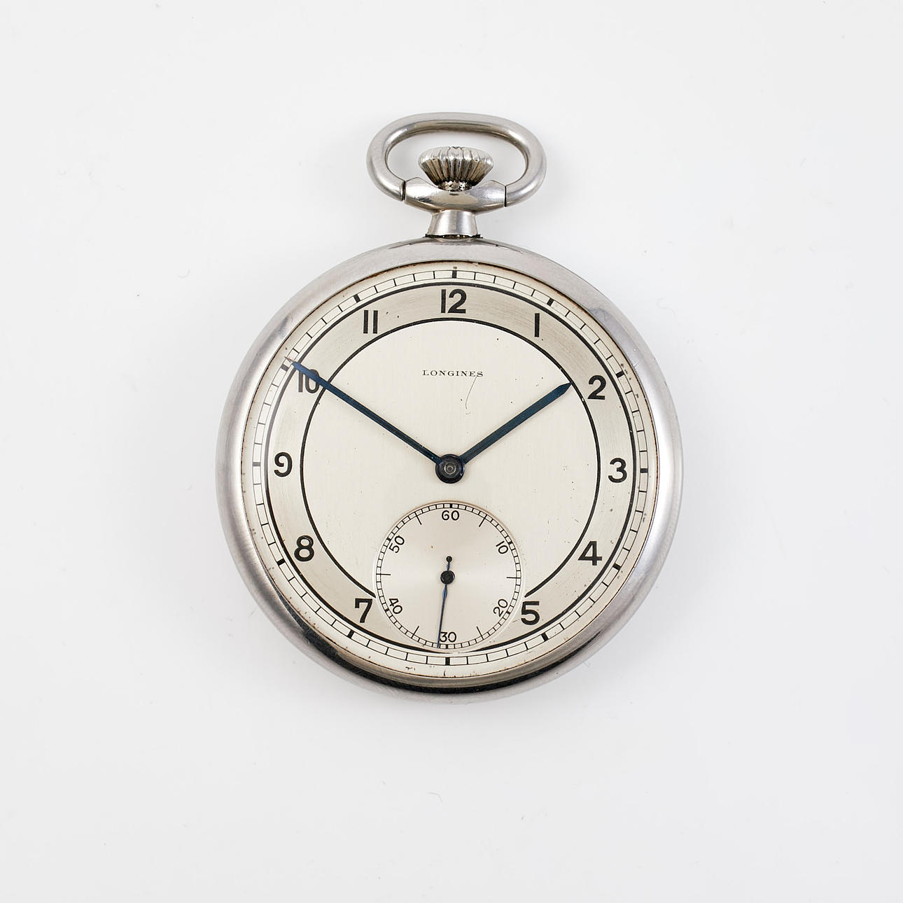 POCKET WATCH, Longines, steel, small seconds hand. Clocks & Watches ...
