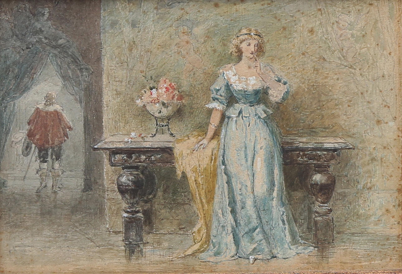 ENGLISH SCHOOL, 19TH CENTURY. Interiörscen